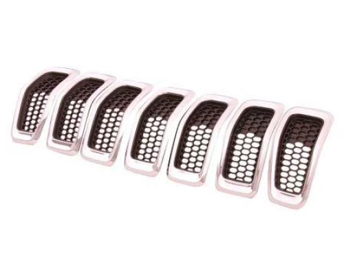 Решітка радіатора капота окуляри 7 шт хром черний JEEP CHEROKEE KL 2013 2014 2015 2016 2017 2018